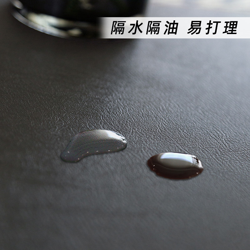 轻奢高级圆形几何防油免洗皮革圆桌垫餐垫家用皮质桌布防烫耐用