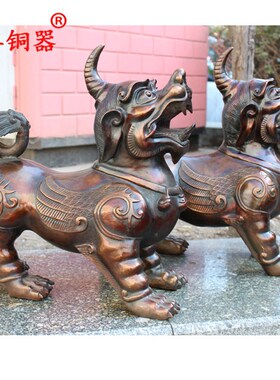 宇卓铜器纯铜貔貅黄铜貔貅铜独角貔貅摆件貔貅工艺礼品