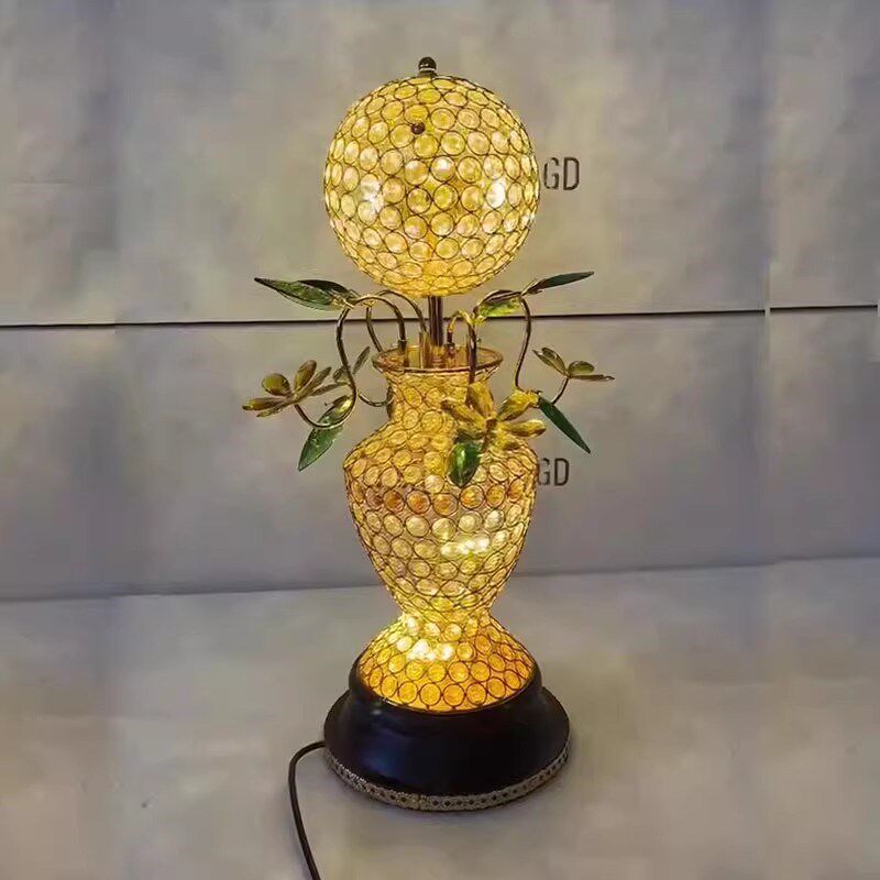 热卖奢华酒店前台办公室家居摆件 莲花花瓶粉色花朵旋转小花瓶518
