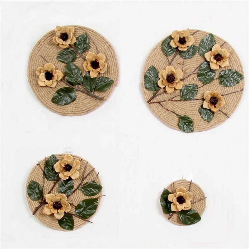 麻绳圆盘壁饰手工装饰品家居客厅玄关卧室民宿店面壁挂东南亚墙饰,家居饰品,壁饰,淘宝优惠券,粉丝福利购,淘宝优惠卷