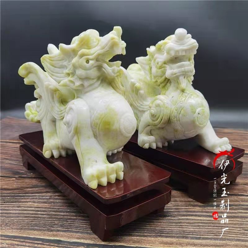 天然玉石貔貅摆件蓝田玉招财皮丘家居摆饰玄关酒柜装饰品礼品摆设