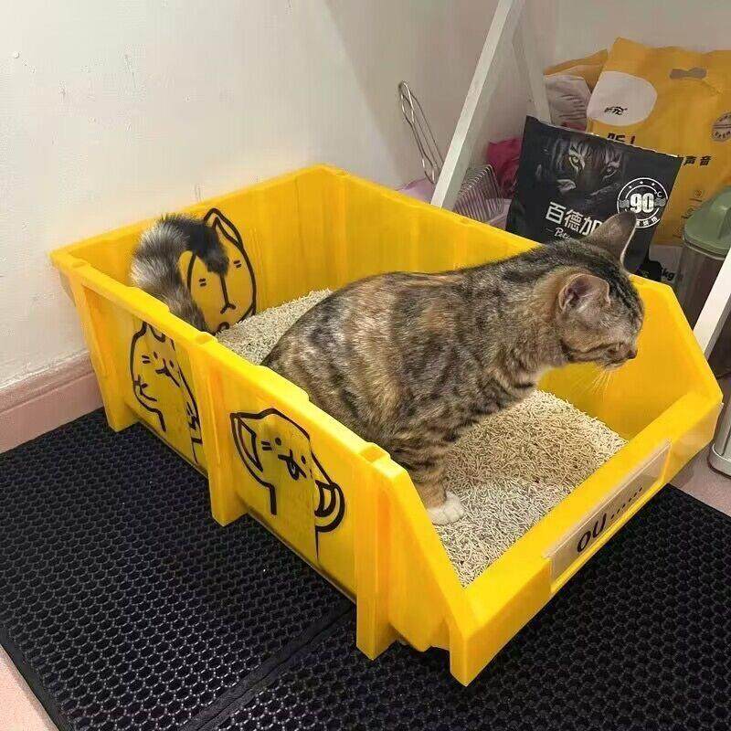 周转箱猫砂盆斜口工具箱集装箱猫砂盆零件盒巨大号超大号物流箱,宠物/宠物食品及用品,猫砂盆/猫厕所,淘宝优惠券,粉丝福利购,淘宝优惠卷