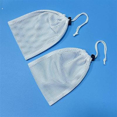 收缩网袋加厚网眼收纳袋涤纶束口袋白色袋拉绳网袋抽绳过滤网网兜