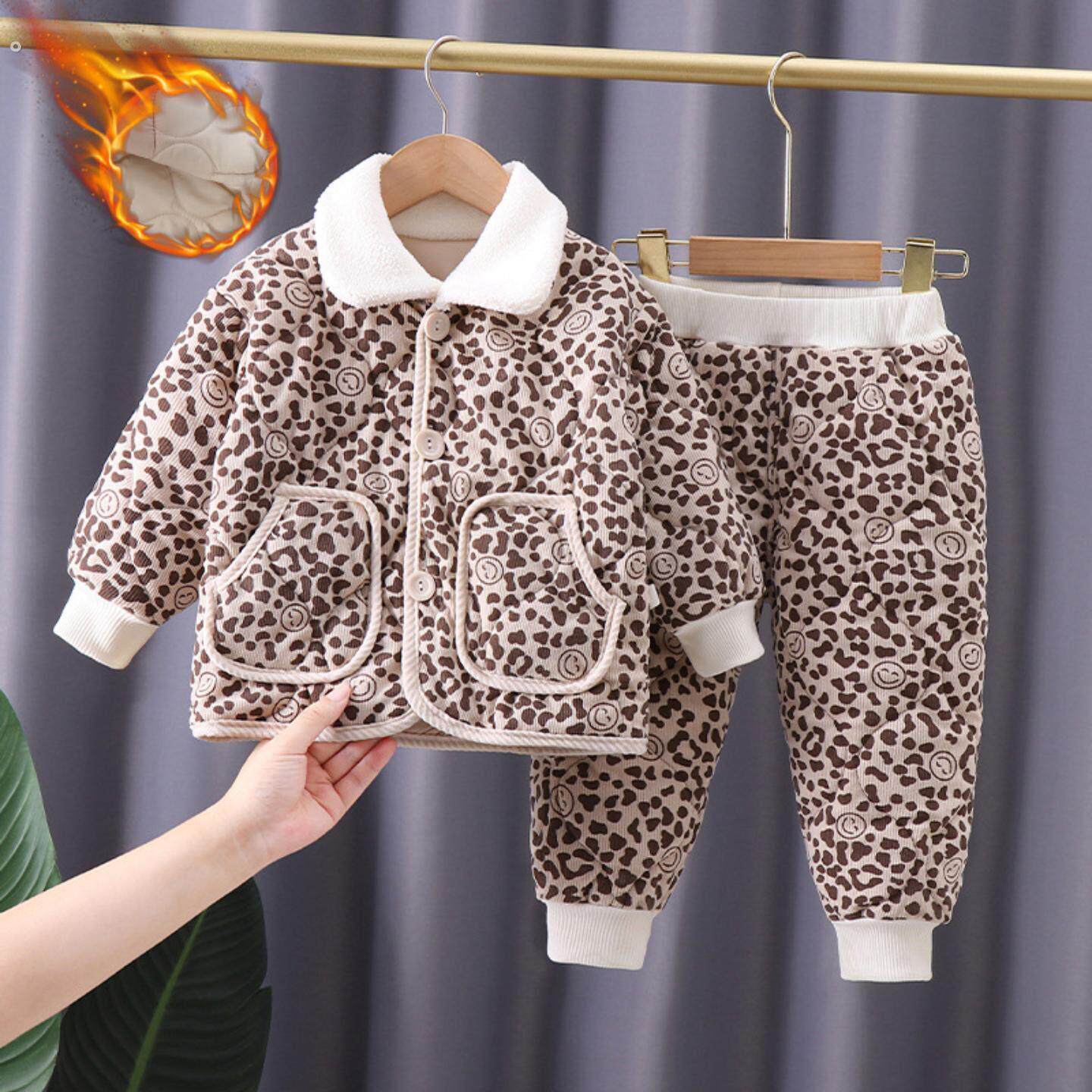 儿童棉服宝宝棉衣套装棉袄男女童家居服保暖衣羽绒棉内胆冬两件套