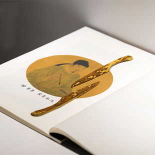 宣纸专用裁纸刀湘妃竹刀毛边纸手工切纸竹片刀茶刀文房四宝用品