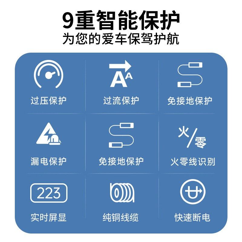 嘉语接地宝新能源电动汽车专用五菱宏光迷你免接地线充电转换插头