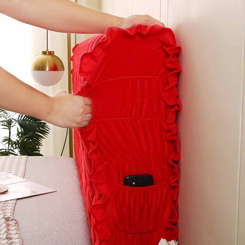 宝宝绒全包床头罩夹棉加厚软包床头床包实木弹力床头套防尘罩子,居家布艺,床头罩,淘宝优惠券,粉丝福利购,淘宝优惠卷