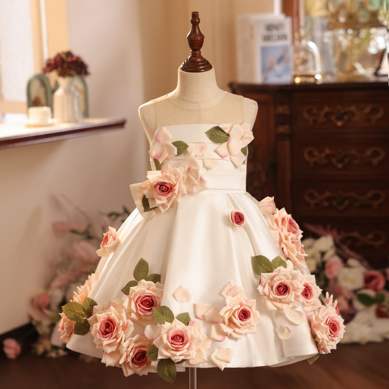2024新款花仙子女童公主裙礼服小女孩主持人走秀钢琴演出服蓬蓬裙,童装/婴儿装/亲子装,儿童礼服,淘宝优惠券,粉丝福利购,淘宝优惠卷