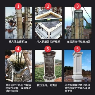 带槽罗马柱方柱模具欧式四方形柱子大门别墅门庭方形大柱造型模型