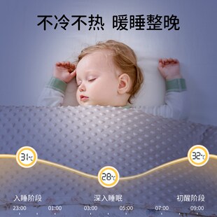 欧孕婴儿豆豆毯宝宝纱布盖毯可脱胆盖被安抚毛毯小被子四季幼儿园