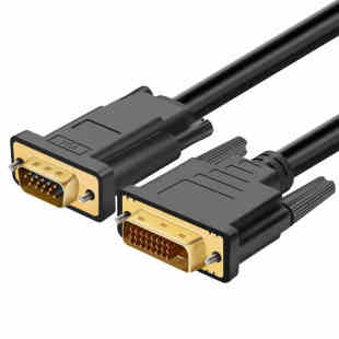 新电脑主机显卡与连接显示屏高清转换器接头DVI转VGA 24+1转VGA线
