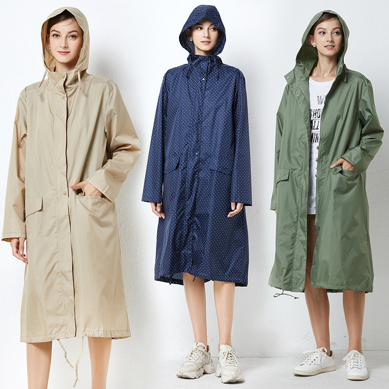 日韩新品雨衣女成人时尚连体雨披长款男防水风衣轻薄户外徒步外套