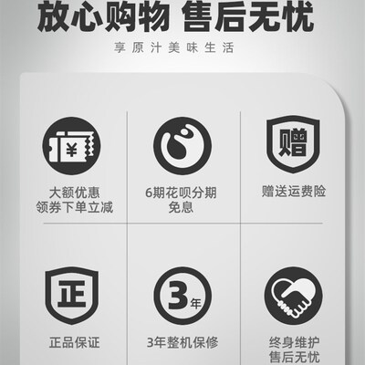 omega juicers 原汁机低速榨汁机家用全自动果蔬多功能慢磨机