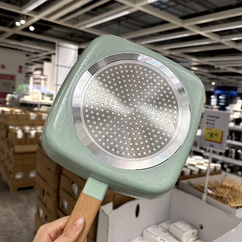 方形大容量加深不粘煎炒锅烘焙雪花酥专用锅平底锅电磁炉通用火锅