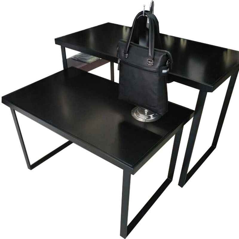 服装店流水台包包展示台展示架货架橱窗中岛高低桌子鞋架铁艺移动