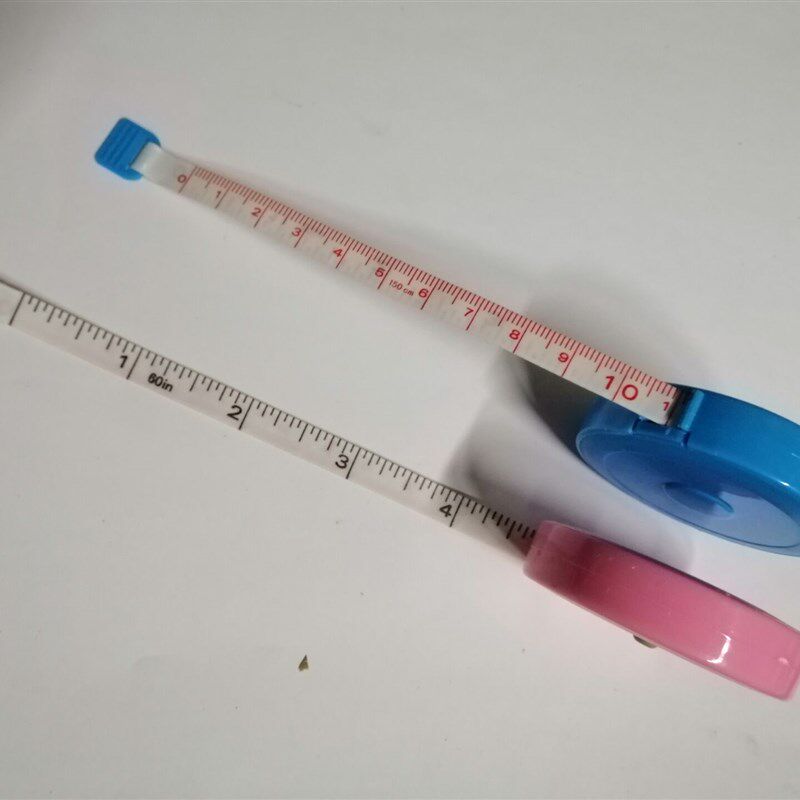 自动伸缩型塑料卷尺迷你服装量衣尺家用软尺小尺子小型皮尺1.5米