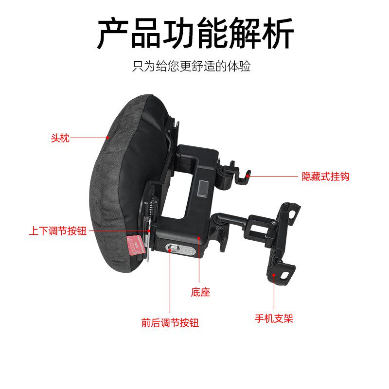 24-25款宝马新5系i5专用智能可调节头枕车用记忆棉座椅护颈靠枕