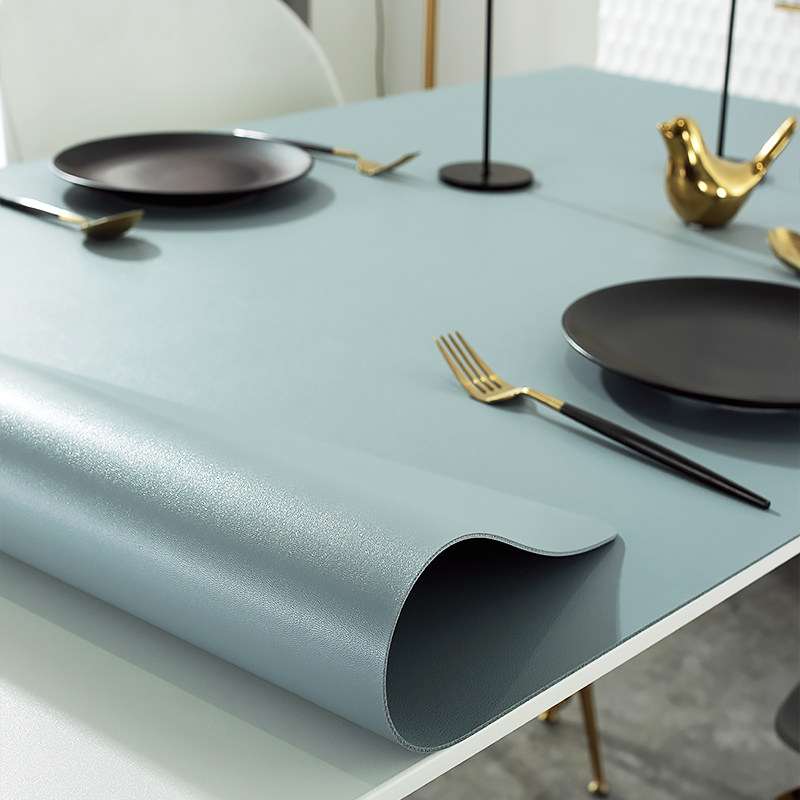 PVC无味皮革桌垫北欧轻奢防水防污桌布免洗防烫台布双面皮茶几垫,居家布艺,桌布,淘宝优惠券,粉丝福利购,淘宝优惠卷