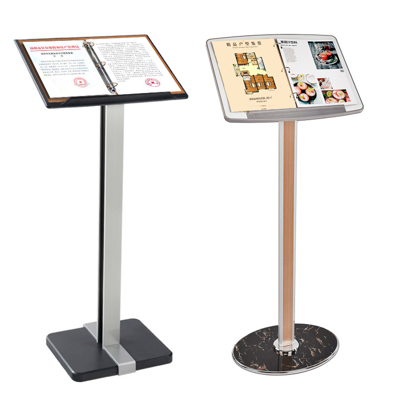 广告立牌落地式展示架售楼部合同公示架菜单菜谱翻页展架指示牌拿