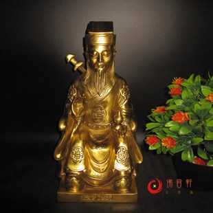 包邮吕洞宾像吕纯阳八仙像纯铜神佛像 桌面人物艺术纯铜摆件