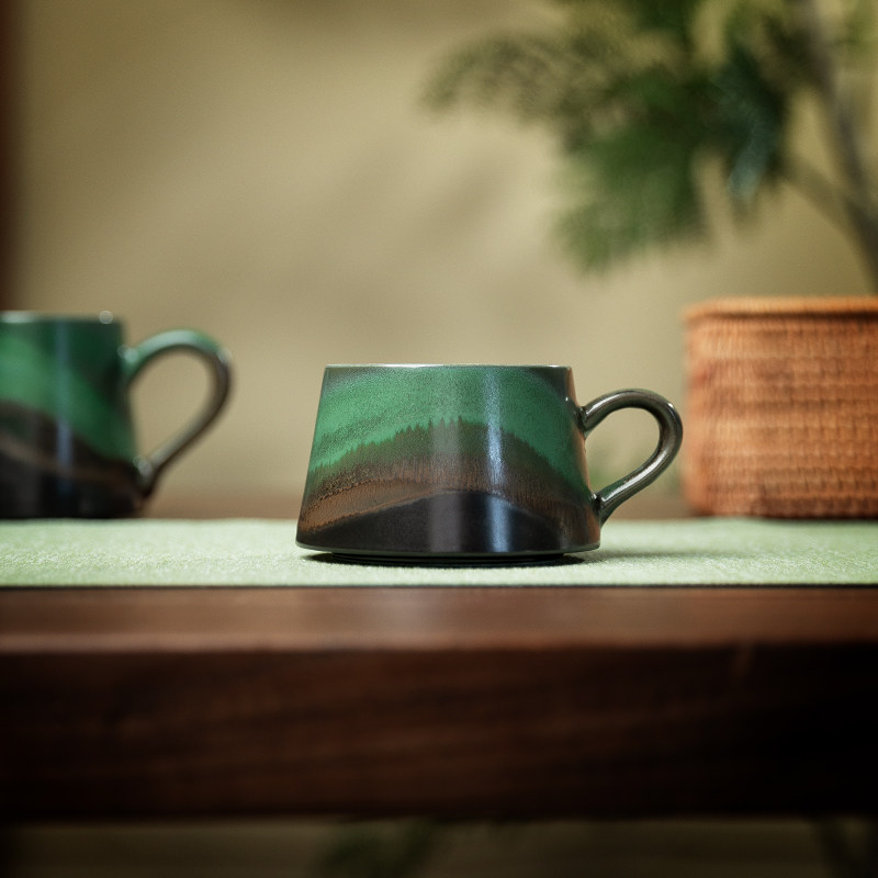 春山景德镇陶瓷咖啡杯杯子女士高颜值水杯茶杯两用礼盒装高档精致
