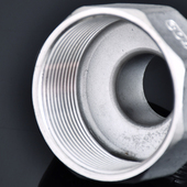 304不锈钢内外丝大小头变径内牙转外牙接头六角异径管箍直接4分25