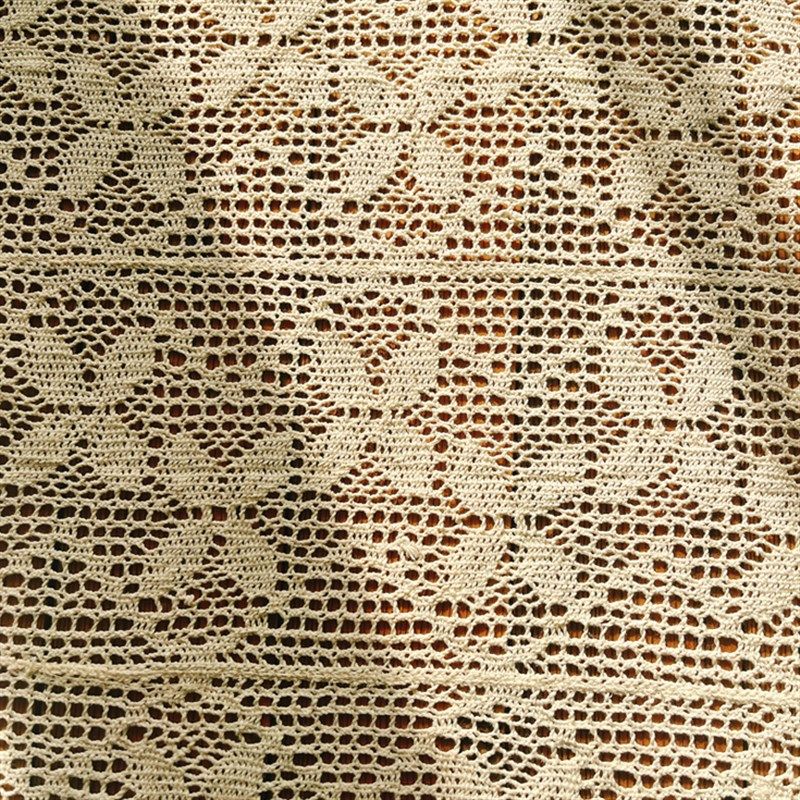 美式田园棉线钩花床头柜电视冰箱洗衣机餐桌茶几小家电桌布盖布