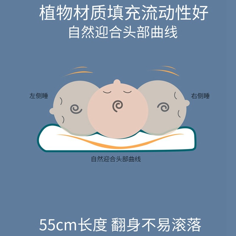 儿童枕决明子荞麦壳枕头加长款四季通用花草枕成人低枕带枕套夏季