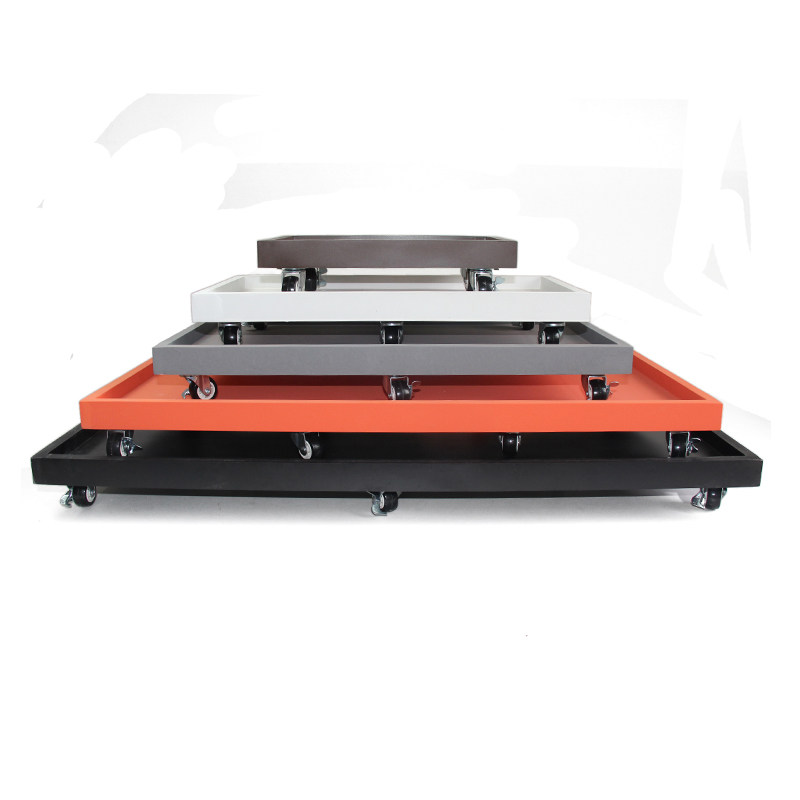 长方形移动花盆接水底盘仿水泥底托万向轮托盘带刹车盆景底垫防水