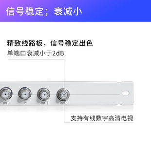 起光通讯 弱电箱模块 光纤入户信息箱 4/6口有线高清电视分配器