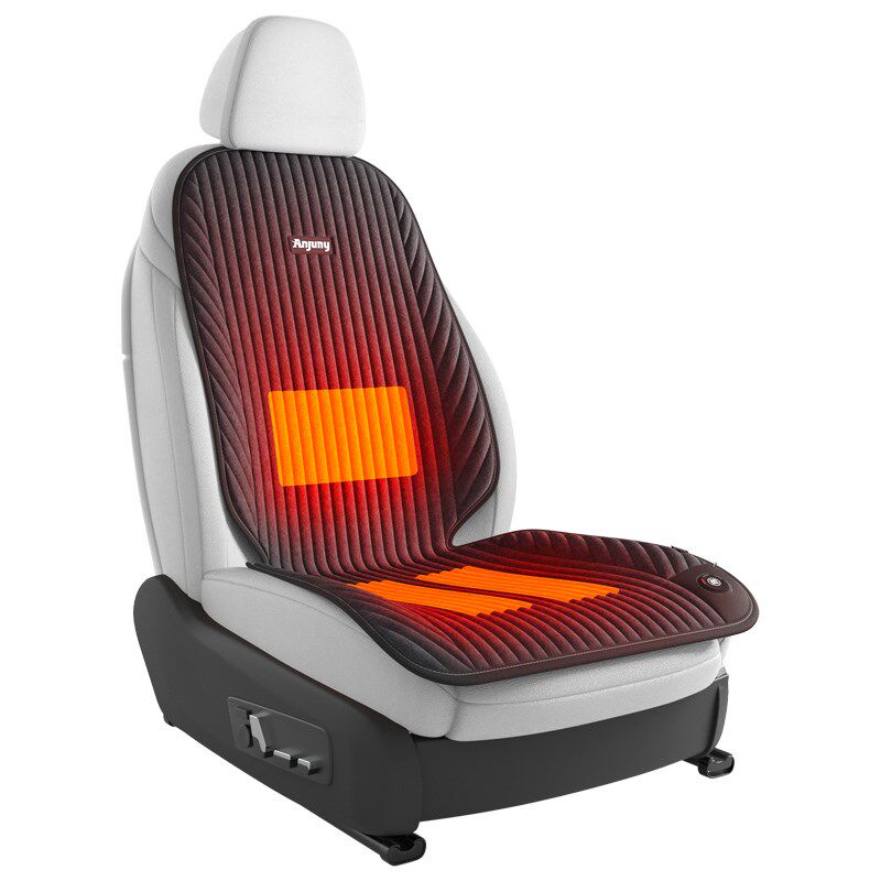 石墨烯汽车加热坐垫冬季毛绒座椅电加热座垫车载12v24v保暖速热垫