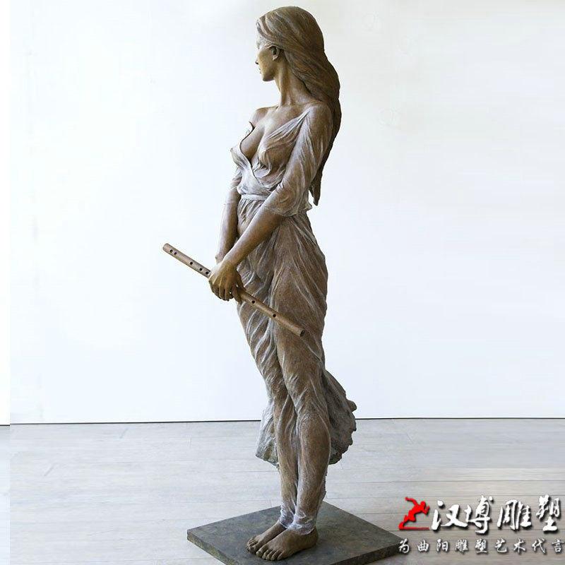 美女雕塑泥塑模型铜雕人物摆件城市景观园林户外广场室内摆放雕塑