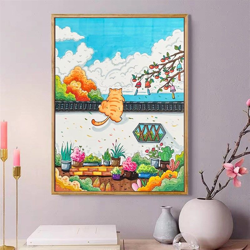 可爱猫咪十字绣2024新款线绣客厅小幅卧室卡通儿童房小件简单新手,居家布艺,十字绣套件,淘宝优惠券,粉丝福利购,淘宝优惠卷