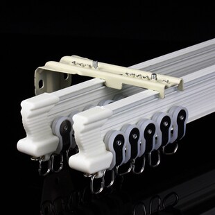 加厚铝合金弯轨窗帘轨道高强度高硬度新品轨道可弯曲窗帘滑槽配件