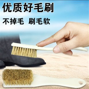 猪鬃小鞋刷子文玩棕毛刷清理刷核桃橄榄核软毛板刷婴儿鞋刷16厘米