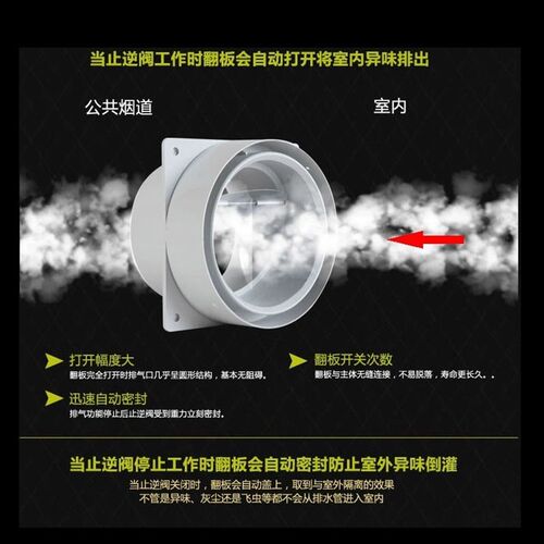 150变径160/180mm油烟机止逆阀不锈钢公共烟道阀可拆卸防烟宝防味