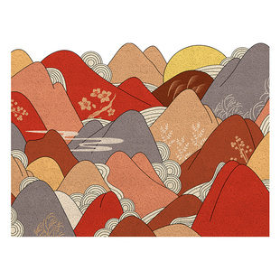 开门见山地垫网红入户门丝圈地毯可裁剪定制防滑耐脏进门门口脚垫