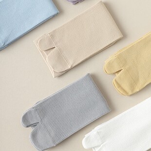 二指袜女纯棉春夏季薄款袜子女中筒袜分趾袜无骨大拇指外翻大脚趾