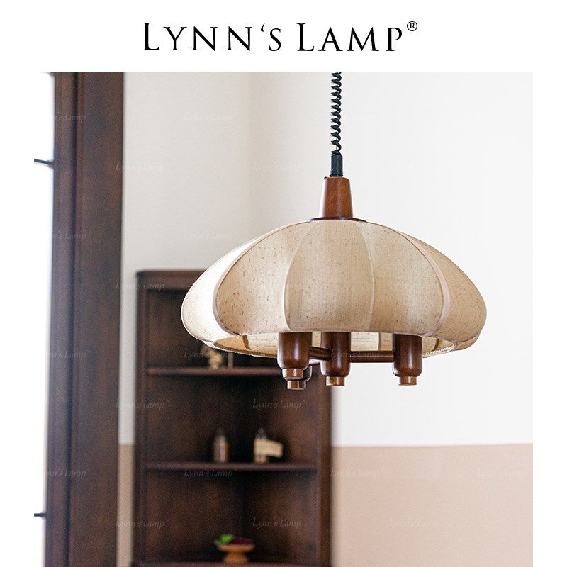 Lynns立意 侘寂风布艺吊灯卧室主卧灯高级感法式餐厅南洋风书房,家装灯饰光源,卧室/书房吊灯,淘宝优惠券,粉丝福利购,淘宝优惠卷
