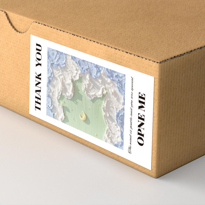 50贴/包油画小清新谢谢贴纸礼盒密封贴标签长方形礼物包装封口贴,文具电教/文化用品/商务用品,贴纸/立体贴纸,淘宝优惠券,粉丝福利购,淘宝优惠卷