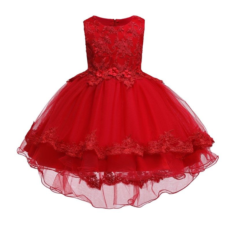 2022年欧美无袖儿童礼服女童拖尾走秀小主持人演出服花童婚纱礼服,童装/婴儿装/亲子装,儿童礼服,淘宝优惠券,粉丝福利购,淘宝优惠卷