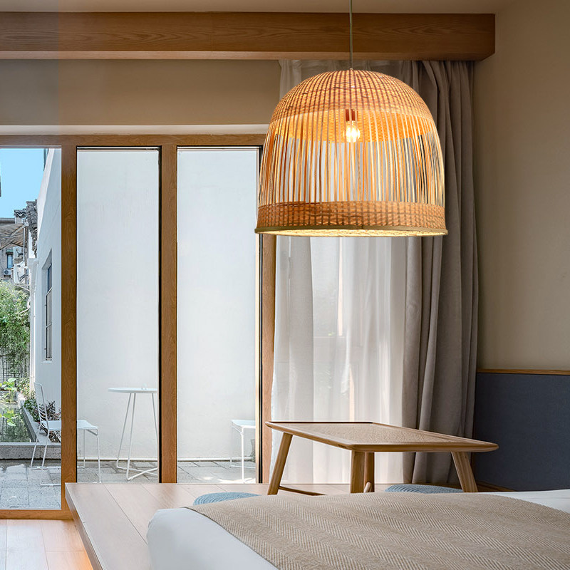 竹灯 灯罩 日式 侘寂 新中式 卧室床头 餐厅 竹编 装饰 氛围吊灯,家装灯饰光源,客厅吊灯,淘宝优惠券,粉丝福利购,淘宝优惠卷