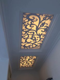 木塑板结皮PVC镂空雕花 天花板吊顶灯装饰通花板玄关隔断屏风包邮