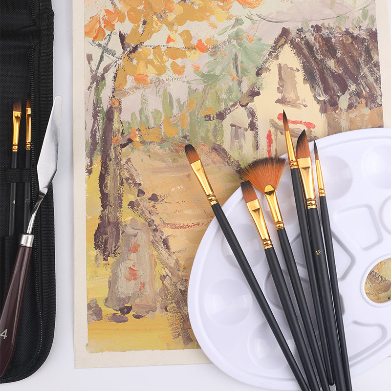 油画笔水彩笔丙烯颜料美术生专用尼龙毛调色盘套装工具包勾线笔,文具电教/文化用品/商务用品,水粉/水彩/油画专用笔,淘宝优惠券,粉丝福利购,淘宝优惠卷