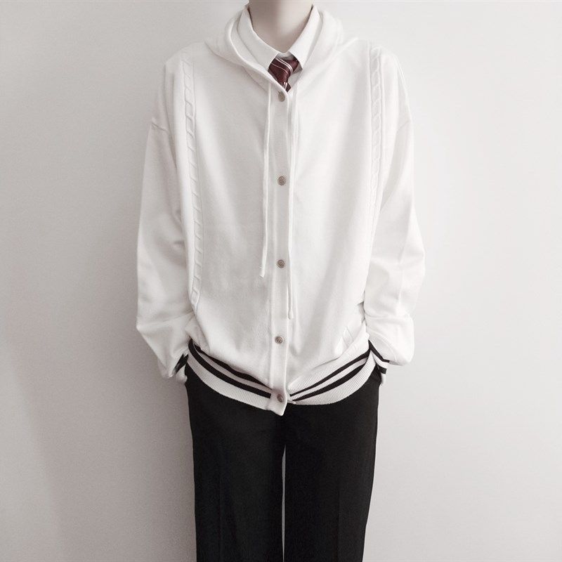 【刺篇】JKDK男女学院风长袖连帽针织开衫毛衣休闲厚棉外套秋冬,男装,针织衫/毛衣,淘宝优惠券,粉丝福利购,淘宝优惠卷