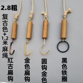 挂衣链子 麻绳吊挂衣架展示架 木头悬挂吊架 店衣服吊环挂钩 服装