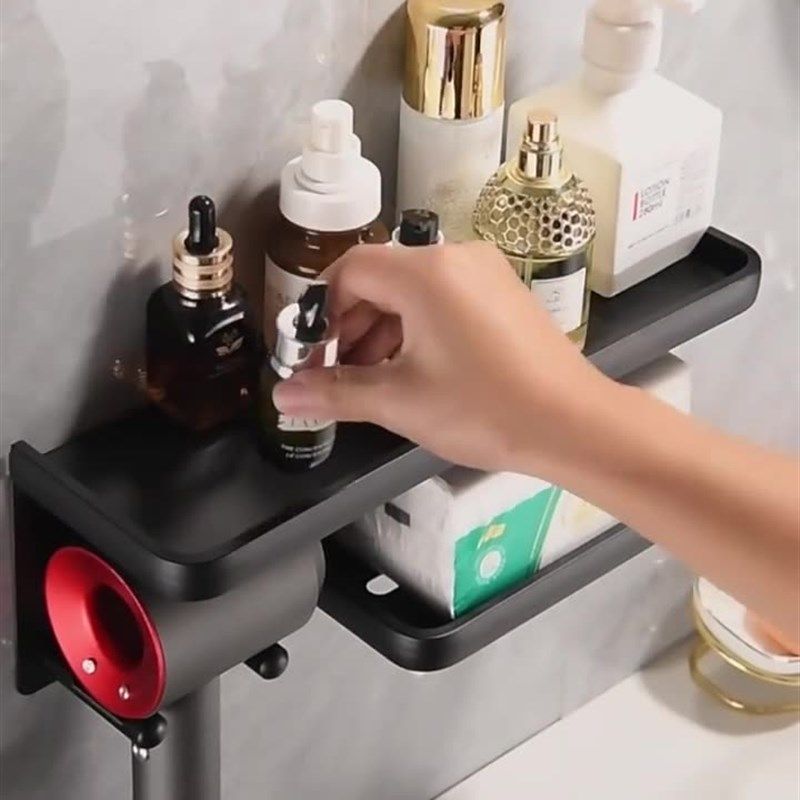 枪灰吹风机置物架壁挂卫生间电吹风放置架子免打孔浴室吹风筒挂架,家庭/个人清洁工具,吹风机置物架,淘宝优惠券,粉丝福利购,淘宝优惠卷