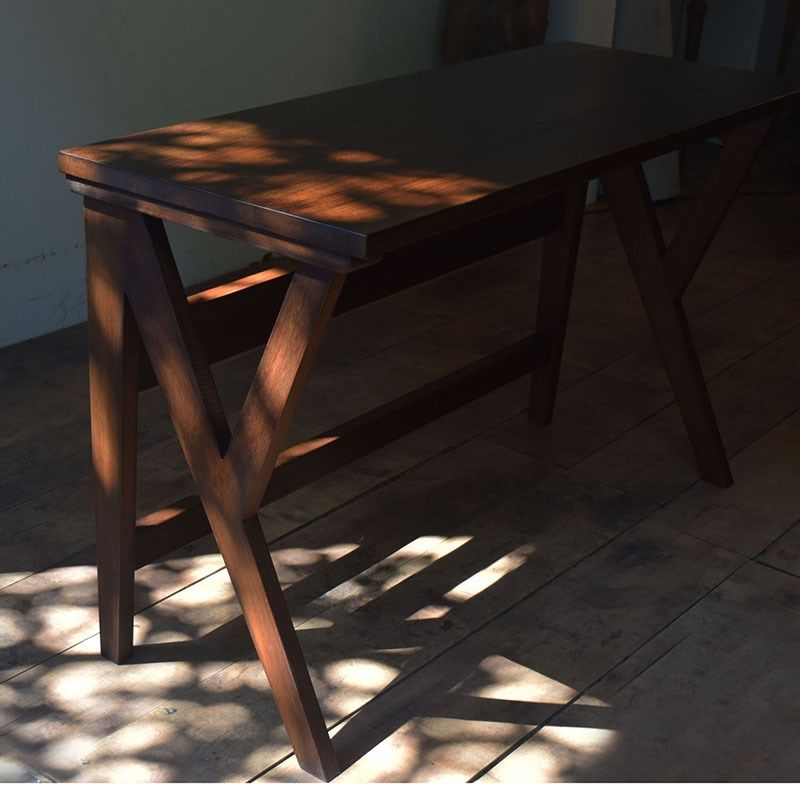 黑不二/中古复刻/昌迪加尔书桌实木工作台客厅玄关长条桌子宅寂风,住宅家具,书桌,淘宝优惠券,粉丝福利购,淘宝优惠卷