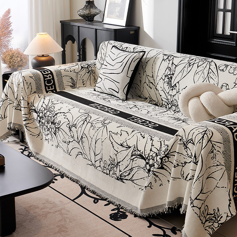 法式复古沙发巾一整张全盖2024新款四季通用高级感雪尼尔坐垫盖布,居家布艺,沙发垫,淘宝优惠券,粉丝福利购,淘宝优惠卷