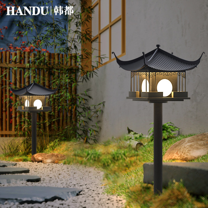 户外庭院灯新中式防水草坪灯别墅落地灯花园布置氛围灯园林景观灯,家装灯饰光源,草坪灯,淘宝优惠券,粉丝福利购,淘宝优惠卷